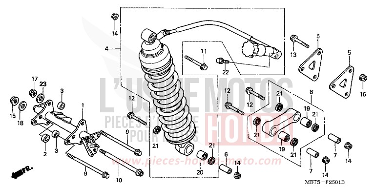 REAR CUSHION (XL1000VA) for Varadero ABS PEARL BREEZY BLUE (PB341) from 2005